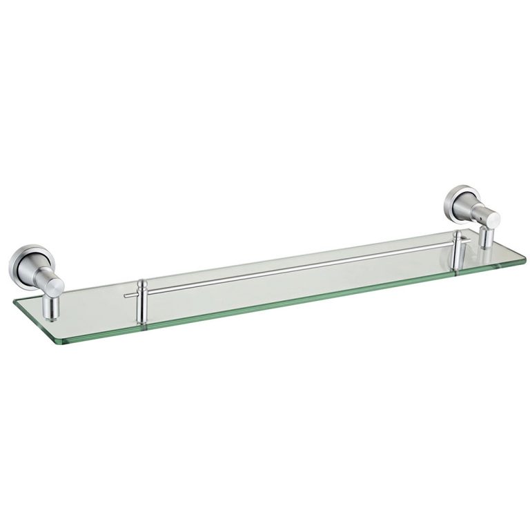 Tempered Glass Shelf Thick Wall Mount Rectangular Glass Shelf 24INCH