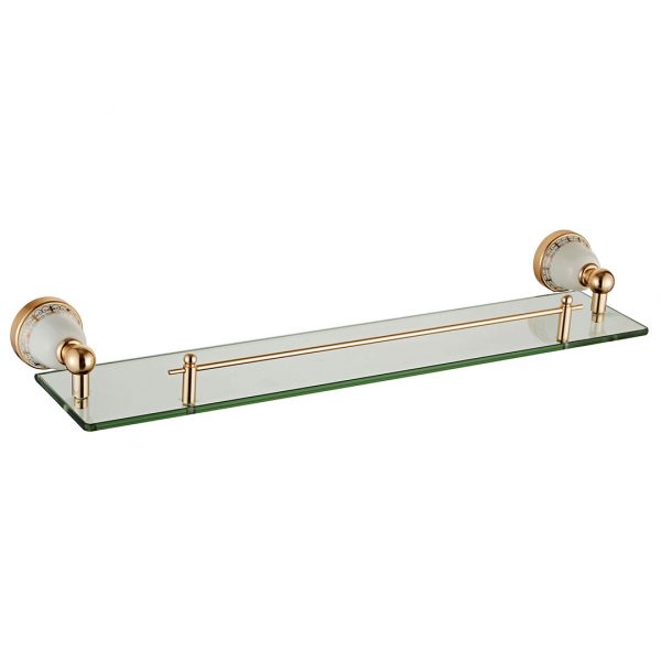 Tempered Glass Shelf Concealed Thick Wall Mount Rectangular Glass Shelf